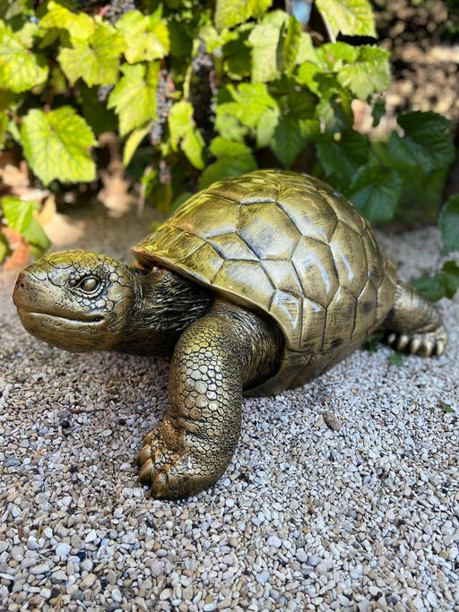 🔥 OFFRE LIMITÉE - Sculpture Tortue Resine 65cm Statue - Or 🔥 - MUZZANO