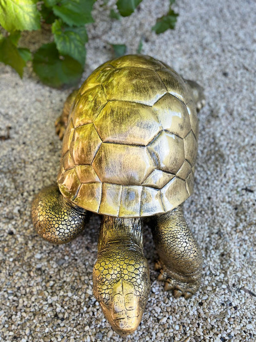 🔥 OFFRE LIMITÉE - Sculpture Tortue Resine 65cm Statue - Or 🔥 - MUZZANO