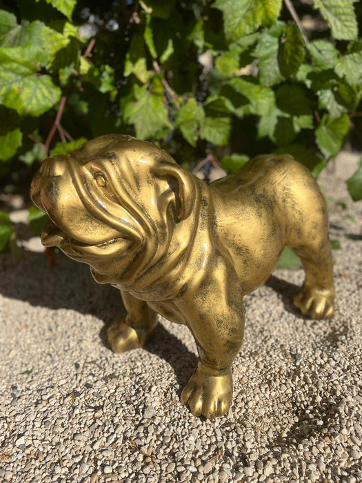 🔥 OFFRE LIMITÉE - Statue BULLDOG UK 30cm - GOLD 🔥 - MUZZANO