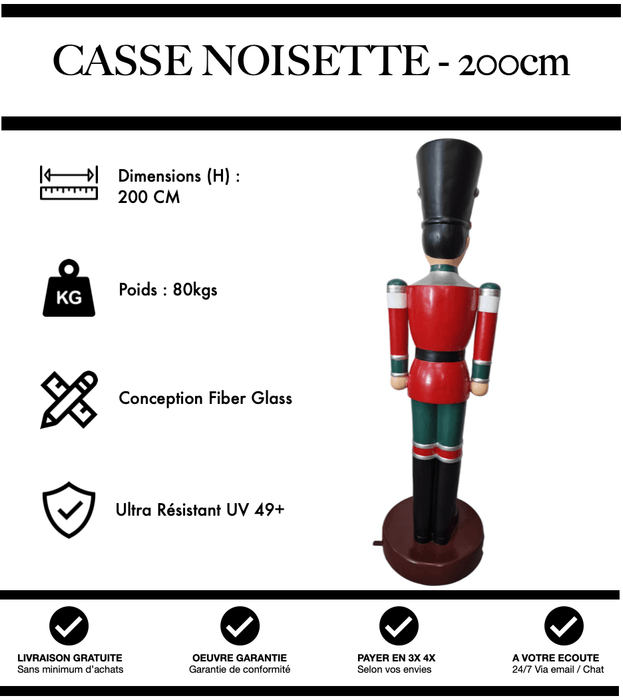 Sculpture Casse Noisette Resine 200cm Statue - Rouge - MUZZANO