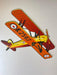 PLAQUE 3D MÉTAL AVION ORANGE 45x50CM - PLAQUE 3D DECO MURAL - MUZZANO