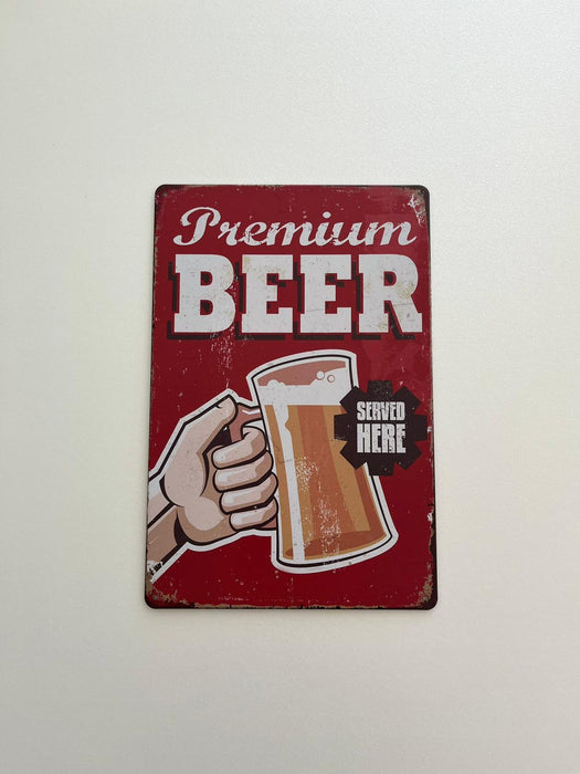 PLAQUE MÉTAL BIERE 30X20 CM - PLAQUE DECORATIVE - MUZZANO