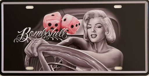 PLAQUE MÉTAL BOMBSHELL 15x30 CM - PLAQUE DECORATIVE - MUZZANO