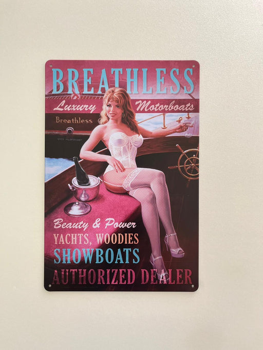 PLAQUE MÉTAL BREATHLESS 30X20 CM - PLAQUE DECORATIVE - MUZZANO