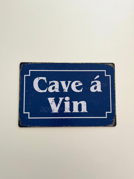 PLAQUE MÉTAL CAVE A VIN 30X20 CM - PLAQUE DECORATIVE - MUZZANO