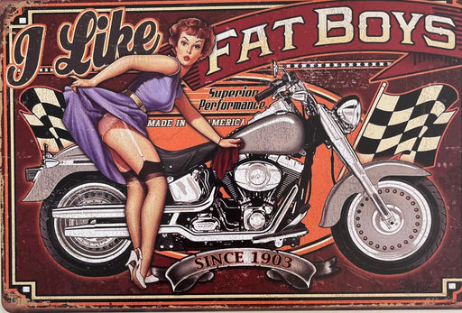 PLAQUE MÉTAL FAT BOYS 30X20 CM - PLAQUE DECORATIVE - MUZZANO