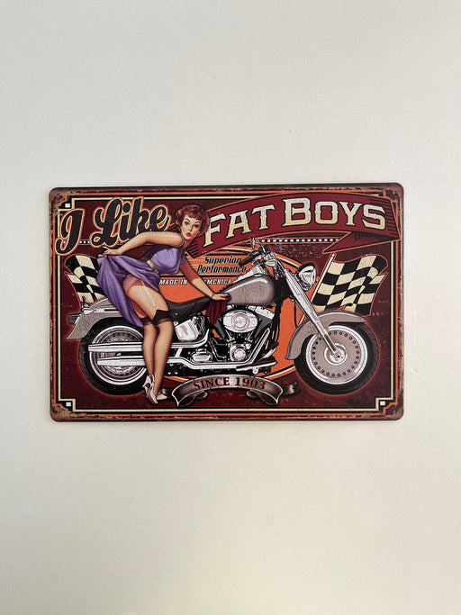 PLAQUE MÉTAL FAT BOYS 30X20 CM - PLAQUE DECORATIVE - MUZZANO