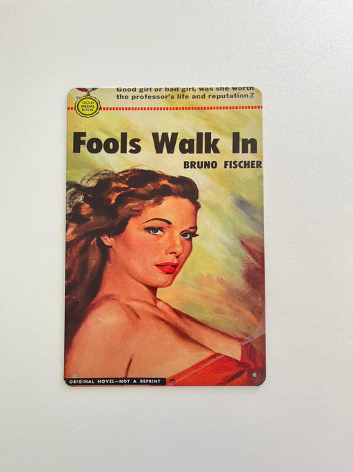 PLAQUE MÉTAL FOOLS 30X20 CM - PLAQUE DECORATIVE - MUZZANO