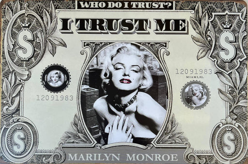 PLAQUE MÉTAL I TRUST ME 30X20 CM - PLAQUE DECORATIVE - MUZZANO