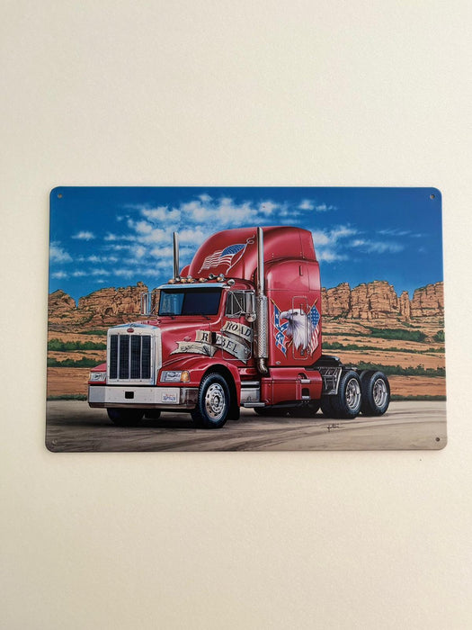 PLAQUE MÉTAL TRUCK US 30X20 CM - PLAQUE DECORATIVE - MUZZANO