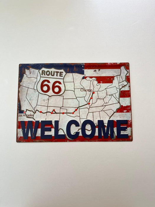 PLAQUE MÉTAL WELCOME 30X40 CM - PLAQUE DECORATIVE - MUZZANO