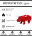Sculpture Hippopotame Resine 95cm Statue - Rouge - MUZZANO